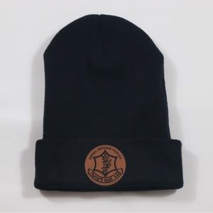 Leatherette IDF Beanie - Israel Army Hat with Patch